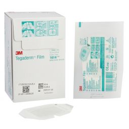 3M Tegaderm 3M Healthcare 1614 Rectangular Transparent Sterile Film Dressing, 2-3/8 x 2-3/4 Inch,