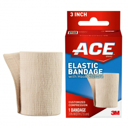 3M ACE 3M 207603-3M Ace Single Hook & Loop Closure Elastic Bandage, 3 Inch Width, Compression Bandag