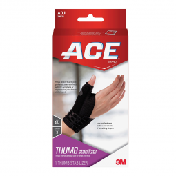 Ace Brand Deluxe 3M 209632-3M Ace Thumb Stabilizer, Breathable, Adjustable, Black, Finger & Thumb (B
