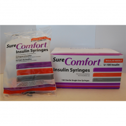 Surecomfort Allison Medical 22-6505-Standard Insulin Syringe with Needle Surecomfort 0.5 mL 5/16 Inc