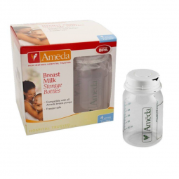 Ameda 17244M-Ameda Breast Milk Storage Bottle, 4-ounce capacity, Feeding Bottles & Liners