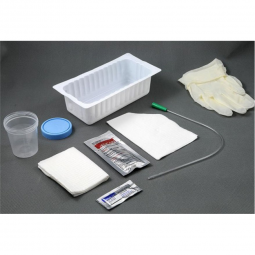 AMSure Amsino AS870-AMSure Intermittent PVC Catheter Tray, 14 Fr, PVP Swabstick, Catheter & Bag Kits