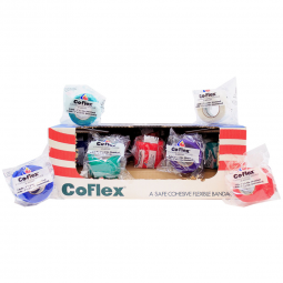 CoFlex Andover 3100RB-030-CoFlex Self-adherent Closure Cohesive Bandage, 1 Inch x 5 Yard, Compressio