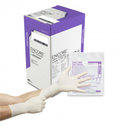 ENCORE Latex Textured Ansell 5785001-Encore Latex Textured Surgical Glove, Size 6, Ivory, Exam Glove