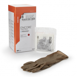 ENCORE Latex Micro Ansell 5787005-Encore Latex Micro Surgical Glove, Size 8, Brown, Exam Gloves (CS)