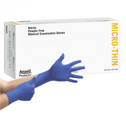 Micro-Touch Micro-Thin Ansell 6034312-Micro-Touch Micro-Thin Exam Glove, Medium, Blue, Exam Gloves (