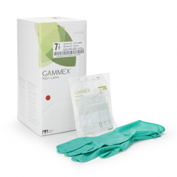 GAMMEX Non-Latex Ansell 8515-Gammex Non-Latex Polyisoprene Surgical Glove, Size 7.5, Green, Exam Glo