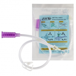 Mini ONE Applied Medical 8-1211-Mini ONE Straight Connector with Bolus Adapter, 12 Inch, Purple, Nut