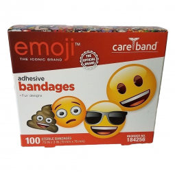 emoji ASO 184256-Emoji Adhesive Strip,  x 3 Inch, Adhesive Bandages (CS) - Emoji Adhesive Strip,  