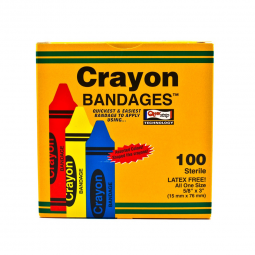 ASO CRA5261-012-000-ASO Kid Design (Assorted Crayon) Adhesive Strip, 3/4 x 3 Inch, Youth Health & Fi