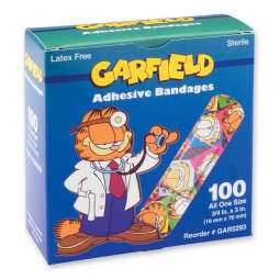 ASO GAR5293-012-000-ASO Kid Design (Garfield) Adhesive Strip, 3/4 x 3 Inch, Youth Health & First Aid
