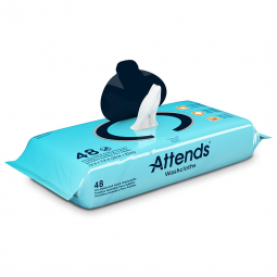 Attends Attends Healthcare WCPP1000-Attends Scented Washcloths, 48 Count Soft Pack, Perineal Wipes (