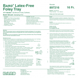 Bardia Bard 897216-Bardia Indwelling Catheter Tray, 16 Fr., Chamber Bag, Catheter & Bag Kits & Trays