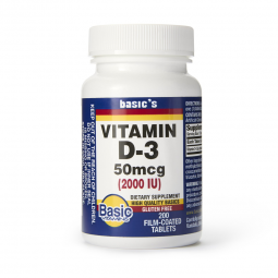 Basic Drug 30761016840-Basic's Vitamin D-3 Dietary Supplement, Vitamins & Minerals (BT)