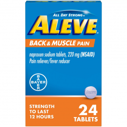 Aleve Bayer 00280609224-Aleve Back & Muscle Pain Tablets, Pain Relief (BT) - Aleve Back & Muscle Pai