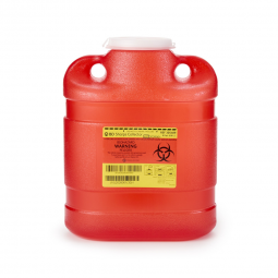 BD BD 305489-Becton Dickinson Red Sharps Container, 6.9 Quart, 11 x 8 x 5 Inch, Receptacles (CS)