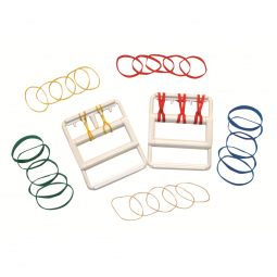CanDo 10-1800 Rubber-Band Hand Exerciser, 25 Bands 2X-Lgt. to Heavy