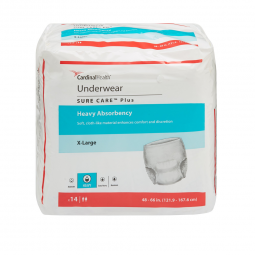 Sure Care Plus Cardinal 1625-Sure Care Plus Heavy Absorbent Underwear, Extra Large, Underwear (BG)