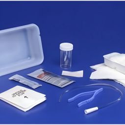 Curity Cardinal 3217-Curity Intermittent Catheter Tray, Red Rubber, Open, Catheter & Bag Kits & Tray