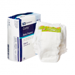Curity Cardinal 80058A-Curity Unisex Baby Diapers, Heavy Absorbency, Disposable, Size 6, 35+ lbs, Ba