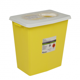 SharpSafety Cardinal 8934-SharpSafety Chemotherapy Waste Container, 12 Gallon, 18 x 18 x 12 Inch,