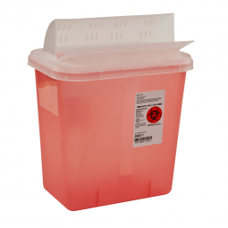 SharpSafety Cardinal 89671-SharpSafety Multi-purpose Sharps Container, 2 Gallon, 10 x 10 x 7 Inch,