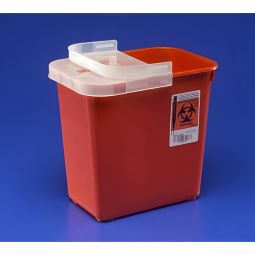 SharpSafety Cardinal 8990SA-SharpSafety Multi-purpose Sharps Container, 2 Gallon, 10 x 10 x 7 Inch