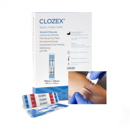 Clozex Clozex Medical CL1020S-Skin Closure Device Clozex 3/4 X 1-3/8 Inch Polyurethane, Polyester, M