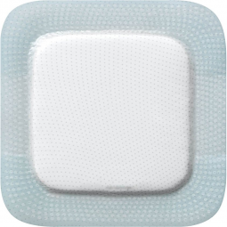 Biatain Silicone Coloplast 33435-Biatain Silicone Adhesive with Border Silicone Foam Dressing, 4 x 4