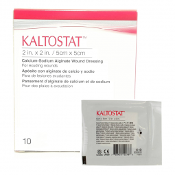 Kaltostat ConvaTec 168210-Kaltostat Calcium Alginate Dressing, 2 x 2 Inch, Alginates (BX)