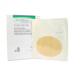 DuoDERM Extra Thin ConvaTec 187902-DuoDerm Extra Thin Hydrocolloid Dressing, 4 x 6 Inch Oval, Hydroc