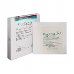 DuoDERM CGF Border ConvaTec 187971-DuoDerm CGF Border Hydrocolloid Dressing, 4 x 4 Inch, Hydrocolloi