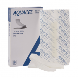 Aquacel Ribbon ConvaTec 403770-Aquacel Ribbon Hydrofiber Gelling Fiber Wound Dressing,  x 18 Inch, 