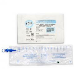 Cure Catheter Closed System ConvaTec CB14-Cure Catheter Intermittent Catheter Tray, 14 Fr., Catheter