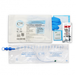 Cure Catheter Closed System ConvaTec CS14C-Cure Catheter Intermittent Catheter, Catheter & Bag Kits 