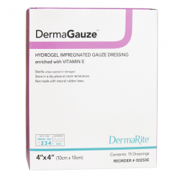 DermaGauze DermaRite Industries 00250E-DermaGauze Impregnated Dressing, 4 x 4 Inch, Impregnated Dres