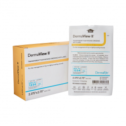 DermaView II DermaRite Industries 00252E-DermaView II Transparent Film Dressing, 6 x 7 Centimeter, T
