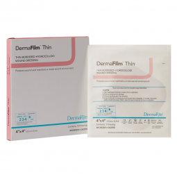 DermaFilm DermaRite Industries 00259E-DermaFilm Hydrocolloid Dressing, 4 x 4 Inch, Hydrocolloids (BX