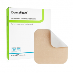 DermaFoam DermaRite Industries 00291E-DermaFoam Nonadhesive without Border Foam Dressing, 4 x 4 Inc
