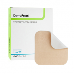DermaFoam DermaRite Industries 00292E-DermaFoam Nonadhesive without Border Foam Dressing, 6 x 6 Inch