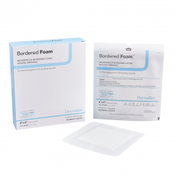 BorderedFoam DermaRite Industries 00297E-BorderedFoam Adhesive with Border Foam Dressing, 6 x 6 Inch