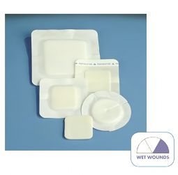 Polyderm Border DeRoyal 46-908-Polyderm Border Nonadhesive with Border Foam Dressing, 4-Inch Diamete