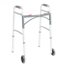 drive Deluxe Drive Medical 10211-4ASM-drive Deluxe Aluminum Dual Release Folding Walker, 25  32 In
