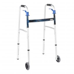 drive Drive Medical 10226-1-drive Aluminum Dual Release Folding Walker, 32  39 Inch Height, Walkers
