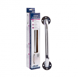drive Drive Medical 12112-3-drive Chrome Knurled Grab Bar, 12 Inch, Safety & Grab Bars (BX)