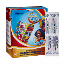 American White Cross Stat Strip Dukal 10859-American White Cross First Aid DC Super Hero Girls Kid D