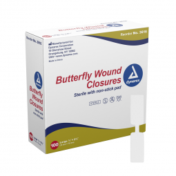 Secure Strip Dynarex 3616-dynarex Butterfly Wound Closure Strip,  by 2 Inches, Wound Closure (BX)
