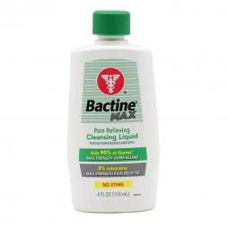Bactine MAX Emerson Healthcare 811-14-Bactine MAX Pain Relieving Antiseptic, 4-ounce bottle, First A