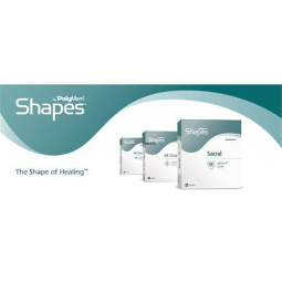 PolyMem Shapes Ferris Manufacturing 3709-PolyMem Shapes Adhesive with Border Foam Dressing, 7-1/5 x 