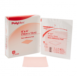 PolyMem Ferris Manufacturing 5044-PolyMem Foam Dressing Nonadhesive Without Border, 4 x 4 Inch, Non-